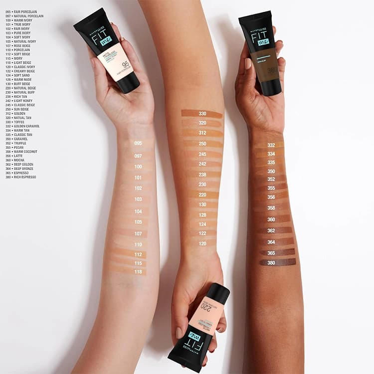 کرم پودر تیوپی Maybelline مدل Fit Me حجم 30 میلی لیتر — تصویر ۵
