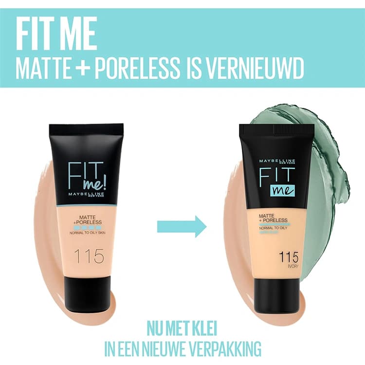 کرم پودر تیوپی Maybelline مدل Fit Me حجم 30 میلی لیتر — تصویر ۴