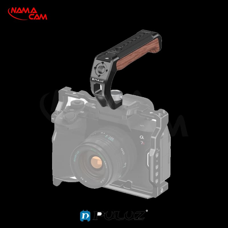 دسته فلزی و چوبی کیج دوربین – پلوز Metal Wooden Top Handle with Cold Shoe