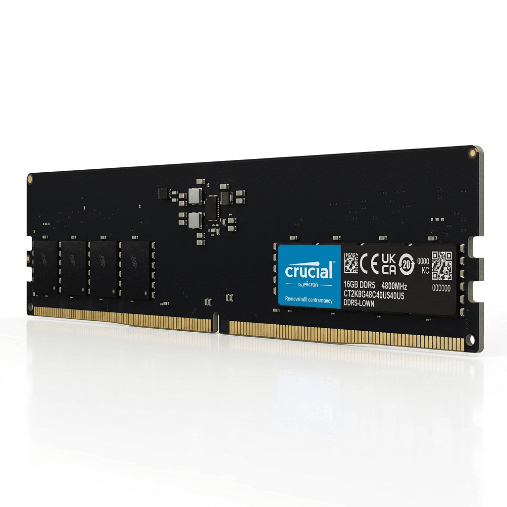 رم کامپیوتر کروشیال CT16G48C40U5 16GB 1x16GB DDR5 4800MT/s CL40 | Crucial CT16G48C40U5 16GB 1x16GB DDR5 4800MT/s CL40 RAM — تصویر ۲