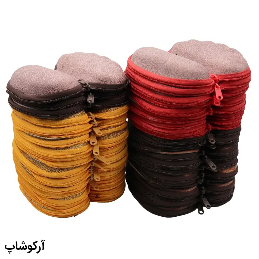 بسته 50 عددی قاب عینک زیپدار نیمهسخت، از جنس پارچهای باکیفیت و چند رنگ مدل 993132
