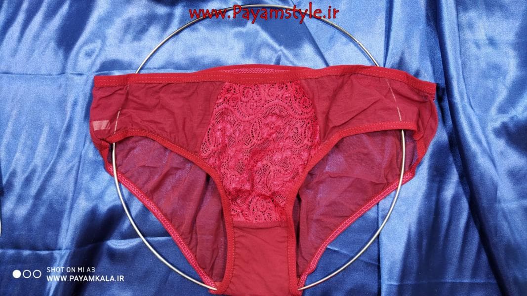 ست شورت و سوتین گیپور فانتزی فنردار(806) زرشکی — تصویر ۳