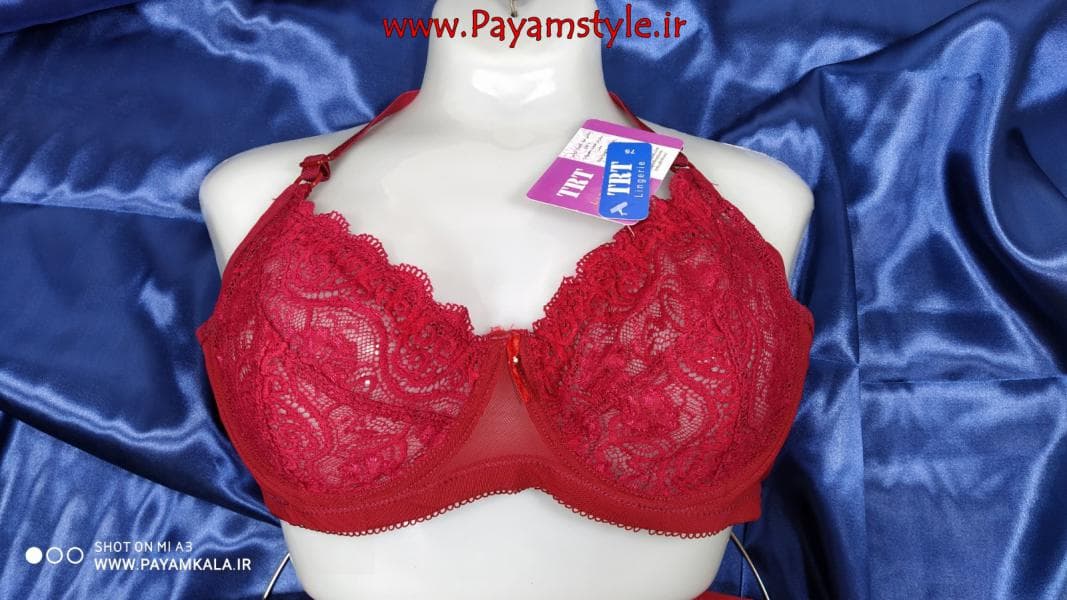 ست شورت و سوتین گیپور فانتزی فنردار(806) زرشکی — تصویر ۲