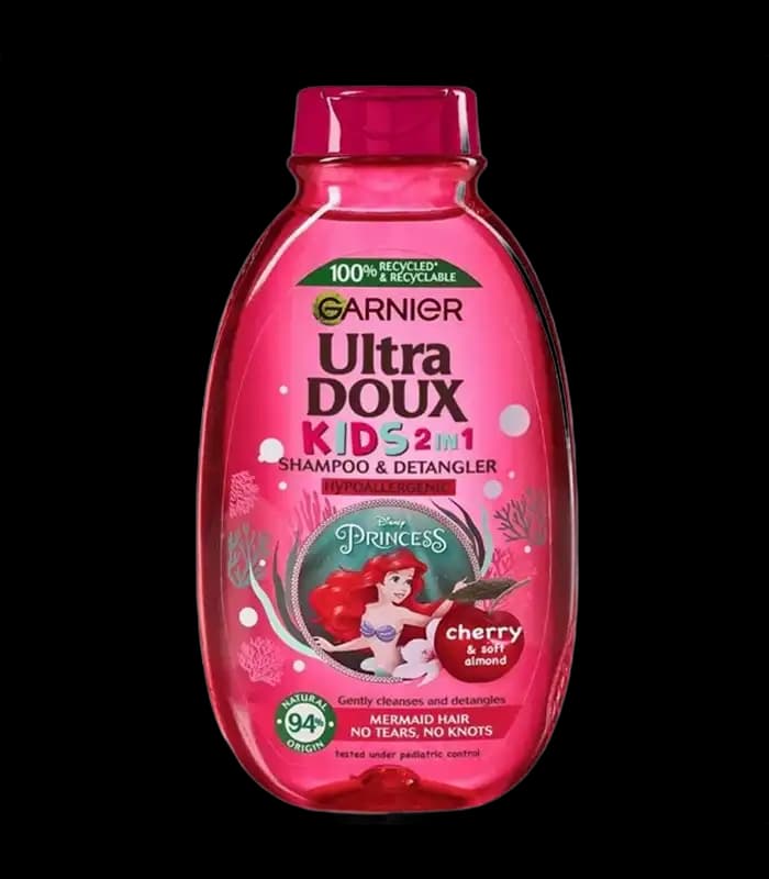 شامپو بچه نرم‌کننده و ضدگره 2در1 گیلاس و بادام گارنیر 400ml Garnier