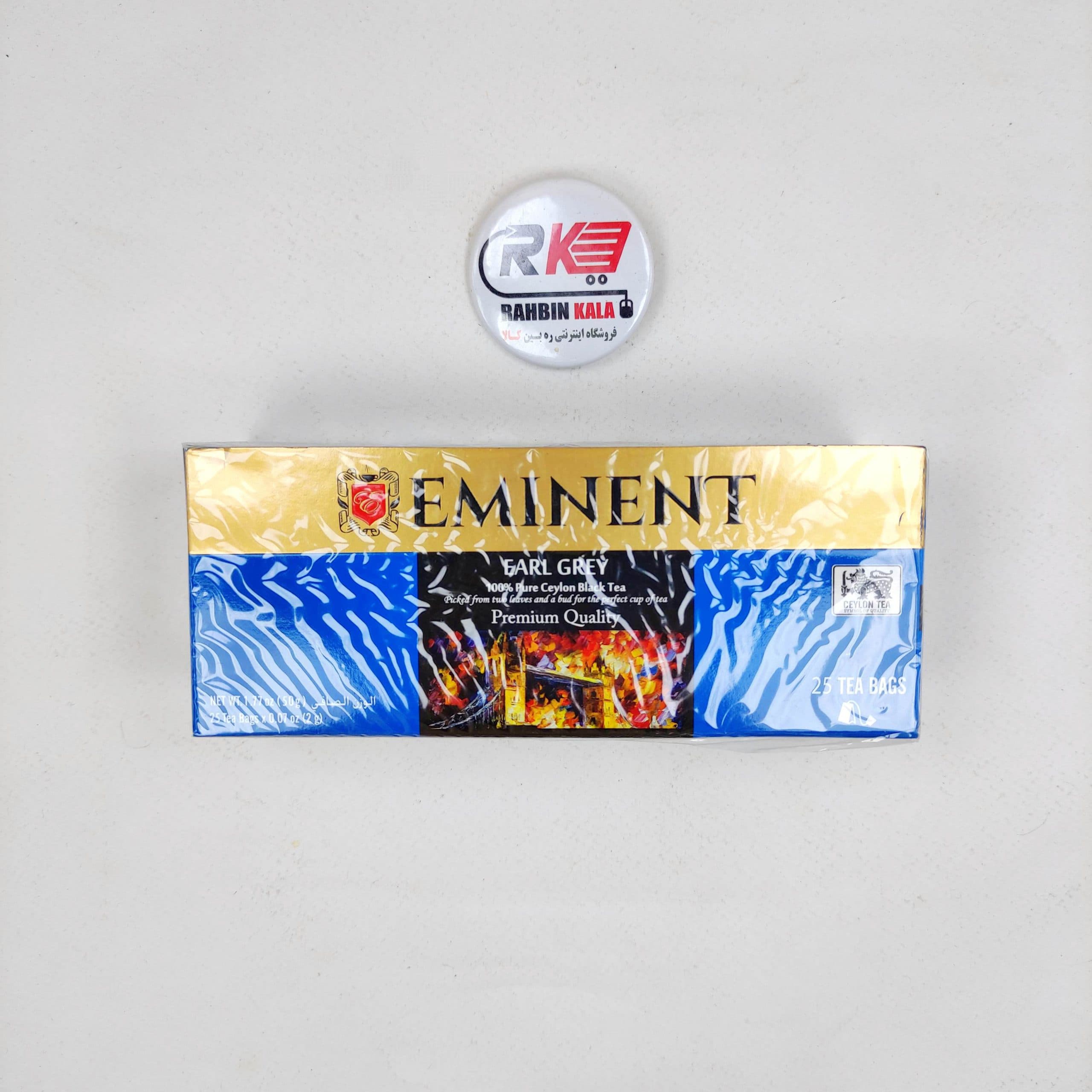 چای کیسه ای امیننت eminent مدل ارل گری earl grey پک 25عددی
