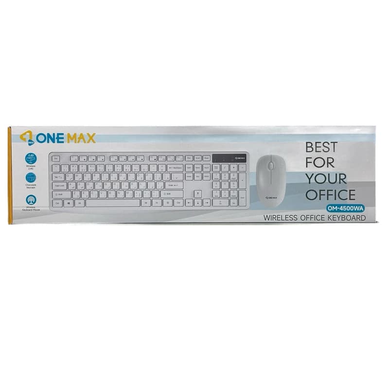 کیبورد و ماوس بی سیم سفید وان مکس مدل OM-4500 — تصویر ۳