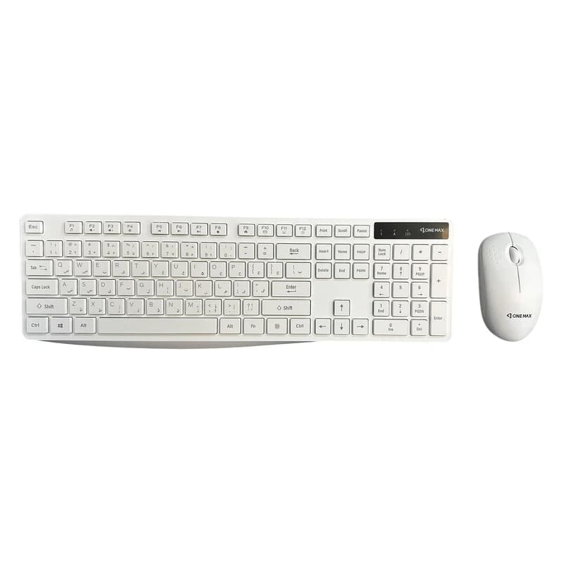 کیبورد و ماوس بی سیم سفید وان مکس مدل OM-4500
