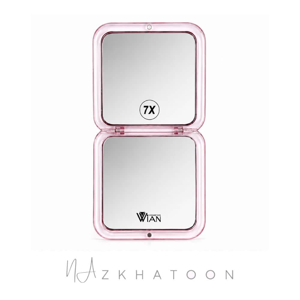 آینه آرایشی مربعی تاشو وین مدل M107 با بزرگنمایی ۷ برابر | WIAN Cosmetics M107 7X