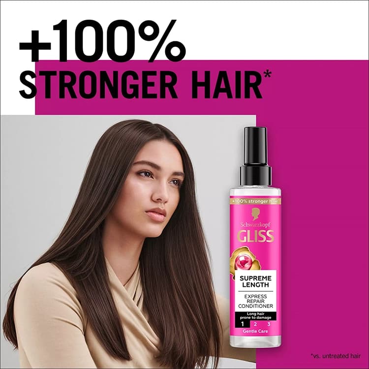 اسپری مو GLISS مدل Supreme Length حجم 200 میلی لیتر — تصویر ۳