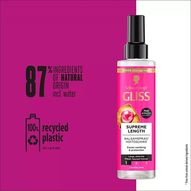 اسپری مو GLISS مدل Supreme Length حجم 200 میلی لیتر — تصویر ۲