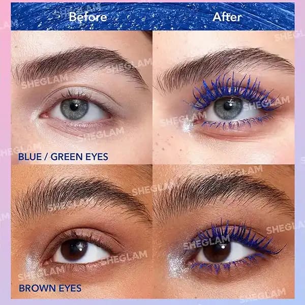 ریمل دوسر ضد آب آبی شیگلم Sheglam All In One Volume & Length Mascara — تصویر ۳