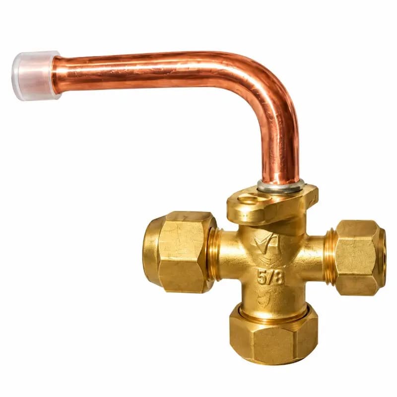 شیرسرویس 5/8 خم (R410)