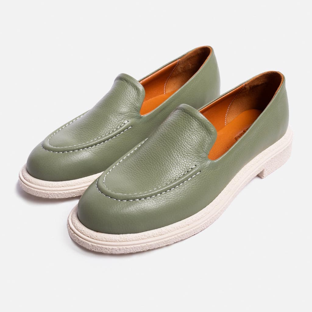 لوفر داچ گازولین پسته ای تیره – Dutch Loafers Deep Green — تصویر ۲