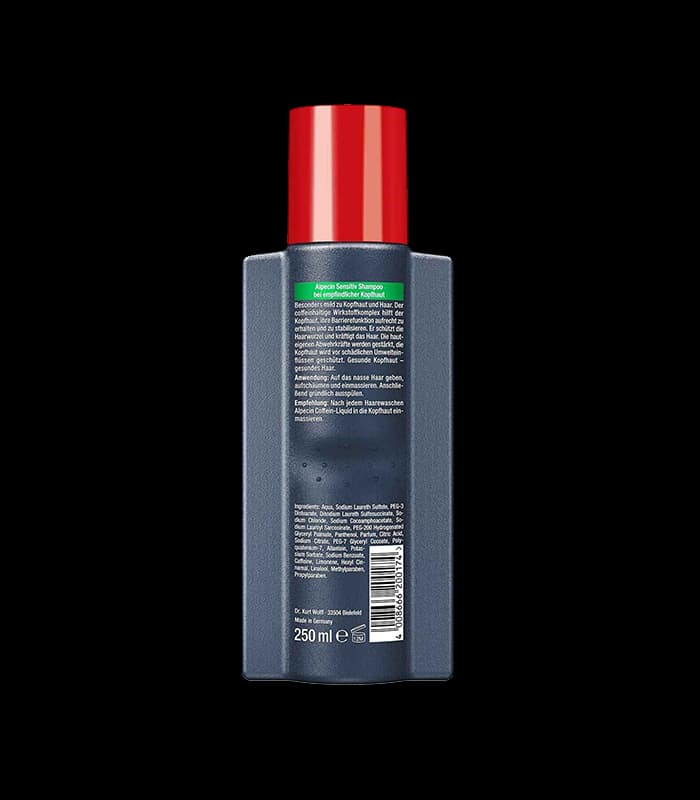 شامپو ملایم و محافظ پوست سر حساس Sensitive S1 حاوی کافئین 250ml Alpecin — تصویر ۲