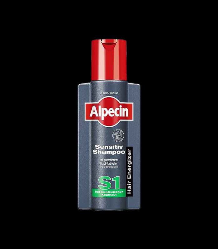 شامپو ملایم و محافظ پوست سر حساس Sensitive S1 حاوی کافئین 250ml Alpecin