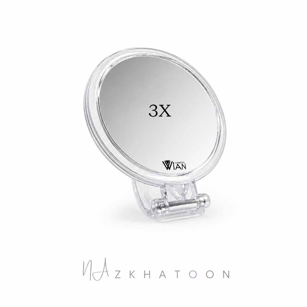 آینه آرایشی گرد سه‌کاره وین مدل M125 با بزرگنمایی ۳ برابر | WIAN Cosmetics M125 3X