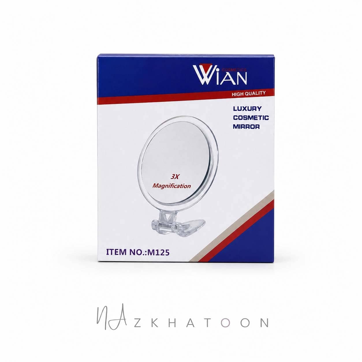 آینه آرایشی گرد سه‌کاره وین مدل M125 با بزرگنمایی ۳ برابر | WIAN Cosmetics M125 3X — تصویر ۲
