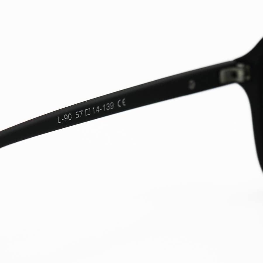 عینک آفتابی PORSCHE DESIGN با فریم خلبانی، رنگ مشکی مات و لنز دودی سایه روشن مدل L90 — تصویر ۸