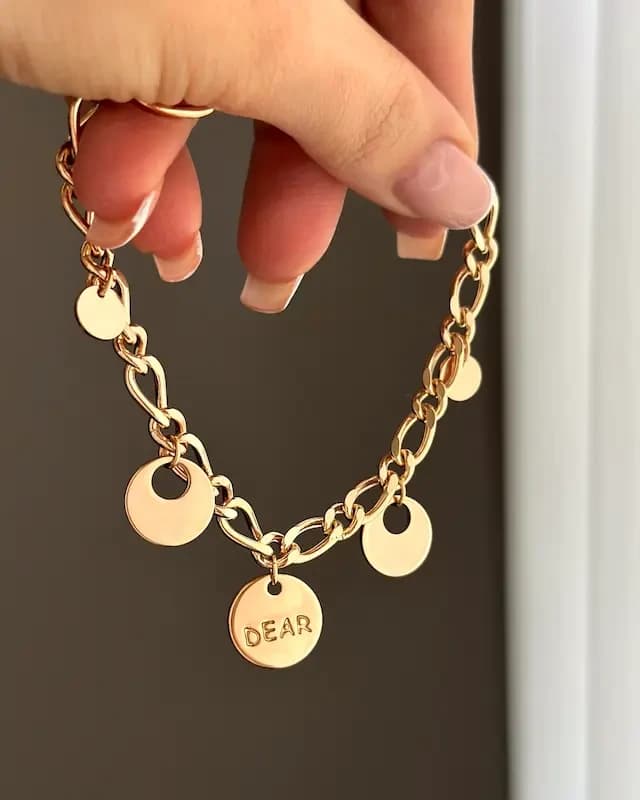 دستبند زنجیری آویز پولکی Dear ژوپینگ — تصویر ۳