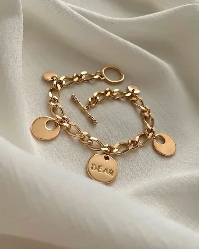 دستبند زنجیری آویز پولکی Dear ژوپینگ