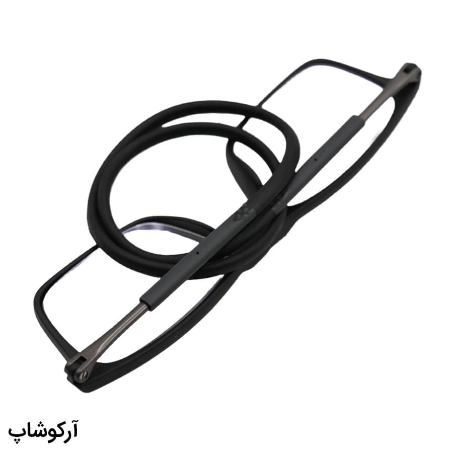 عینک مطالعه مگنتی با نمره +1.50 نزدیک‌بین (بلوکات) فریم مشکی، شکل مستطیلی و بند مشکی مدل 53343 — تصویر ۲