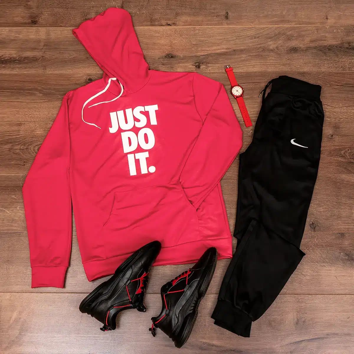 ست هودی و شلوار مردانه مدل Just do it کد A33 — تصویر ۴