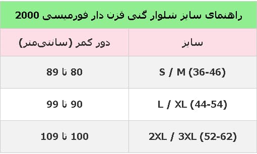 شلوار گنی قزن دار فورمیسی کد 2000 — تصویر ۷