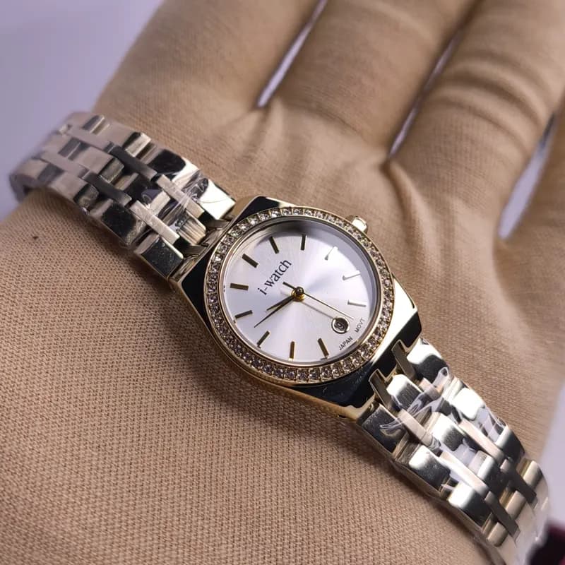 ساعت مچی زنانه آی واچ اورجینال ژاپن نقره ای طلایی مدل 190331L — تصویر ۱۰