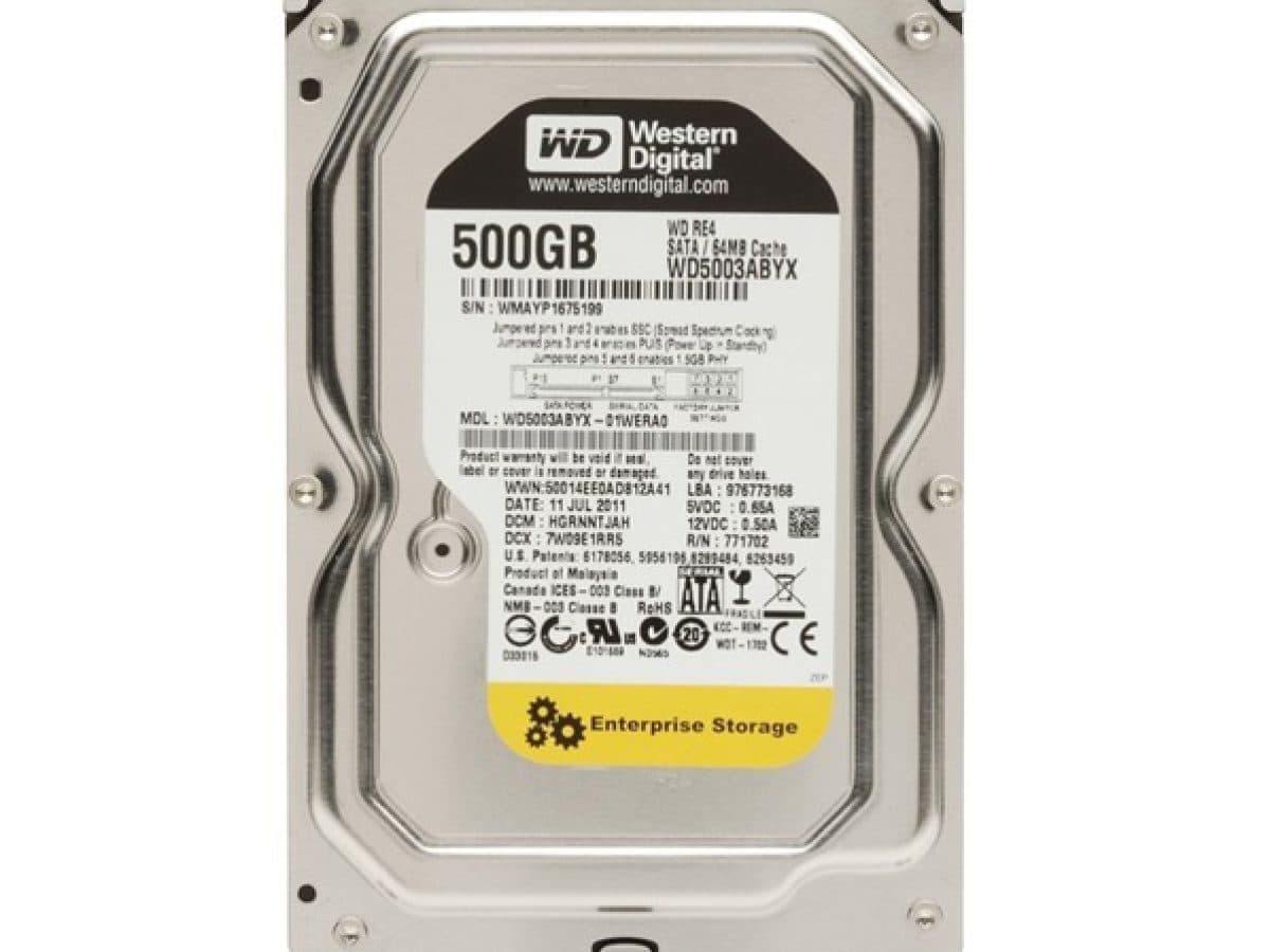 هارد 500 گیگ وسترن دیجیتال مدل HDD WD 500GB WD5003ABYX (استوک.100درصد) — تصویر ۳