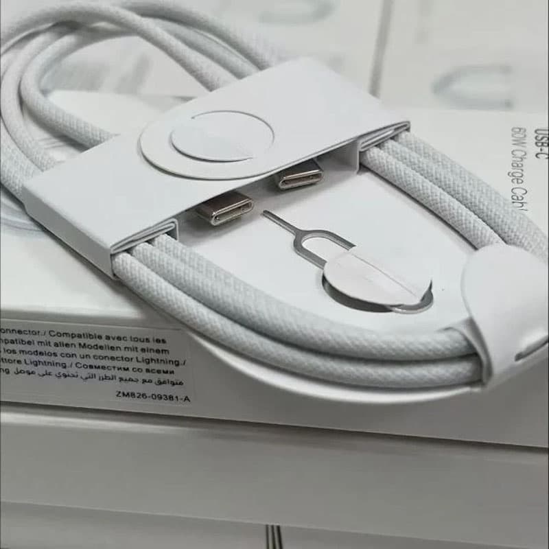 کابل تایپ سی اپل مدل 60W-C طول 1 متر + (گارانتی طلایی) — تصویر ۳