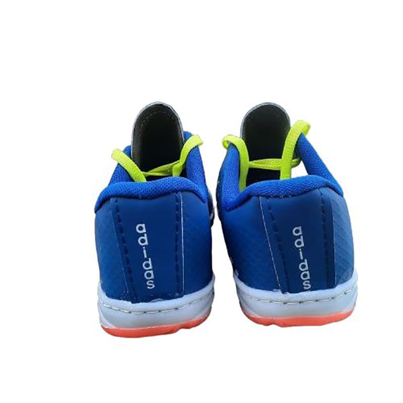 کفش ورزشی سالنی مردانه سرپنجه چرم مدل آدیداس(ADIDAS)| آبی| سایز 40-45| دوردوخت|بندی|pu — تصویر ۵