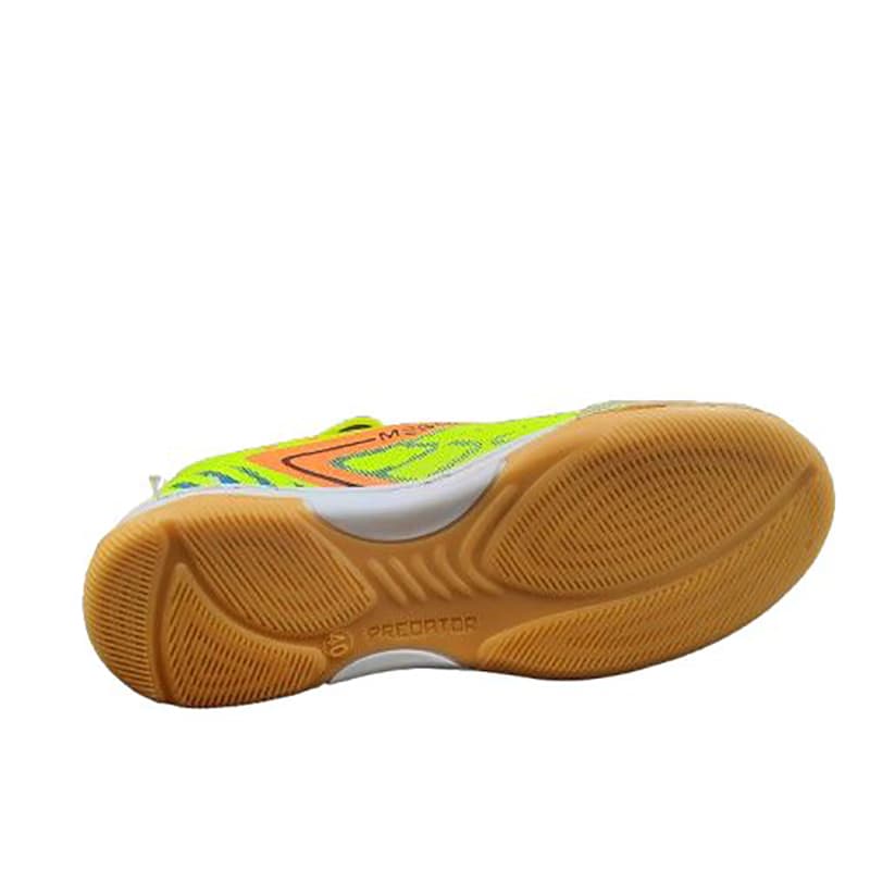 کفش ورزشی سالنی مردانه زیره لاستیک سرپنجه چرم مدل آدیداس(ADIDAS)| فسفری| سایز 40-45| دوردوخت|بندی — تصویر ۷