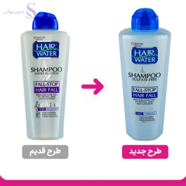 شامپو ضد ریزش کامان مدل Hair Water بدون سولفات حجم 400 میلی لیتر — تصویر ۳