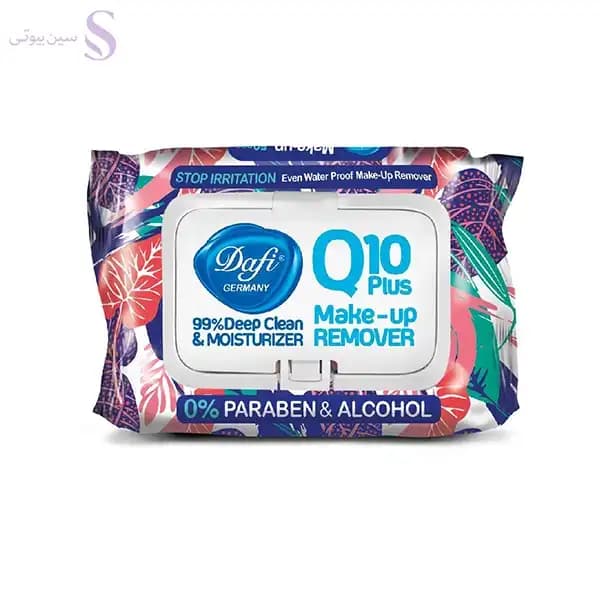 دستمال مرطوب پاک کننده آرایش دافی مدل Q10 (طرح گل ۱)