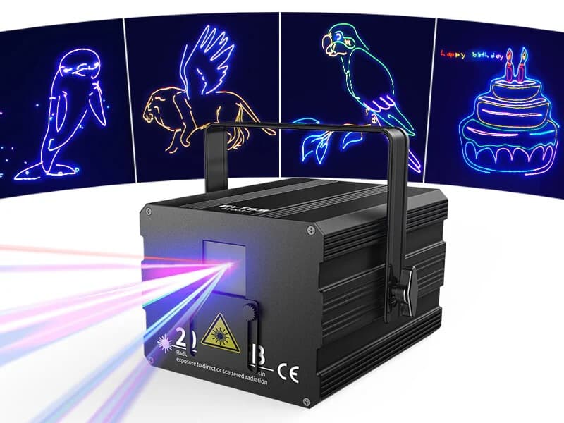 لیزر تانگو و انیمیشن 2 وات فولکالر 2w full color animation laser light