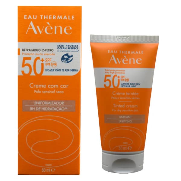 ضد آفتاب رنگی اون مدل Crema Con Color با محافظت بالا و یکنواخت کننده مناسب پوستهای حساس خشک SPF 50+ حجم 50 میل