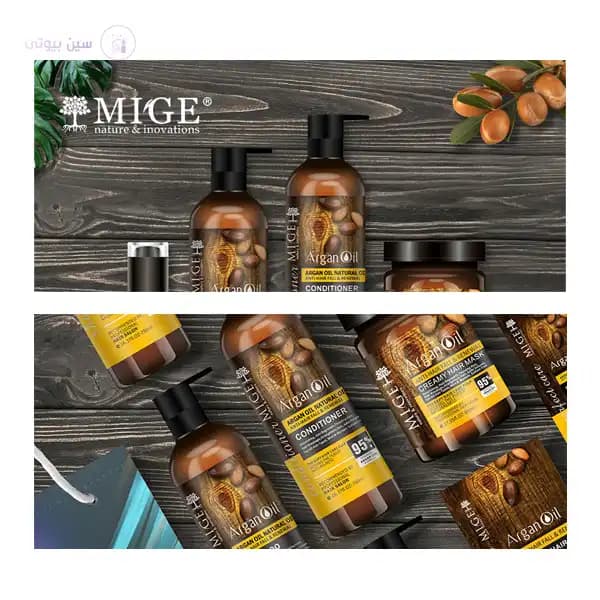 شامپو وماسک مو و روغن آرگان میگ Mige Argan حاوی روغن آرگان — تصویر ۲