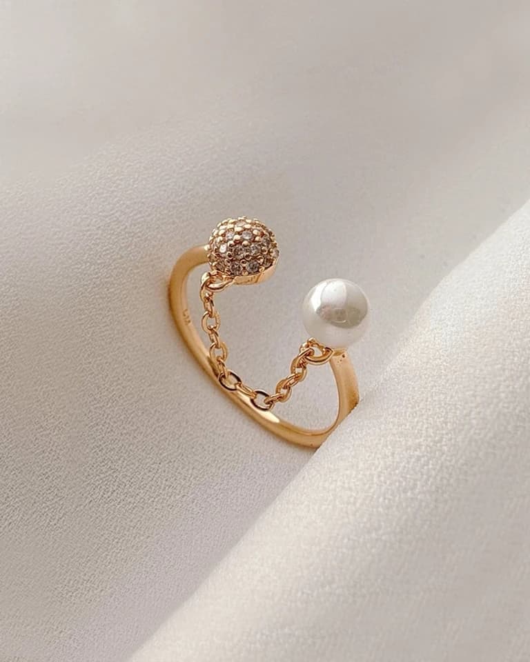 انگشتر مروارید و نگین CM