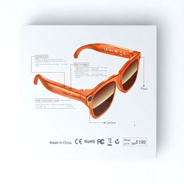 عینک هوشمند Smart Glasses Ai با دستیار هوش مصنوعی صوتی، قابلیت ترجمه آنلاین و دوربین HD + گارانتی طلایی 3 ماهه — تصویر ۴