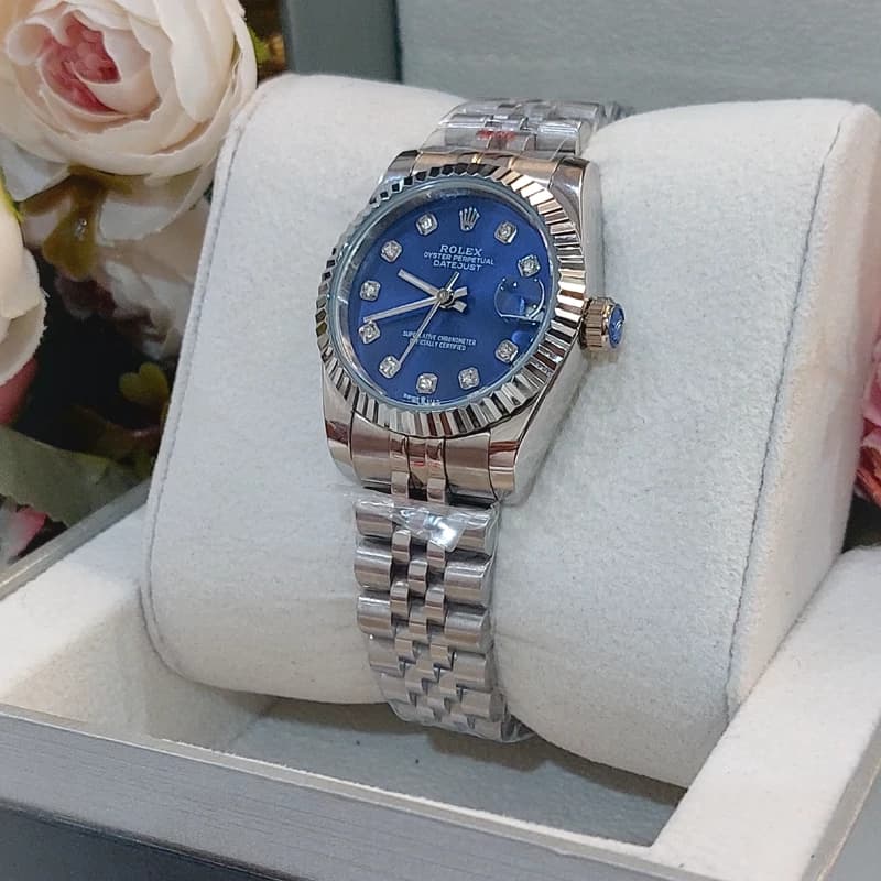 ساعت زنانه رولکس درجه یک موتور ژاپنی Datejust تمام نقره