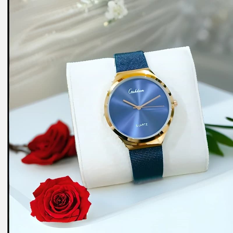 ساعت مچی زنانه و مردانه Ceshdun موتور ژاپن حصیری مدل 9093G