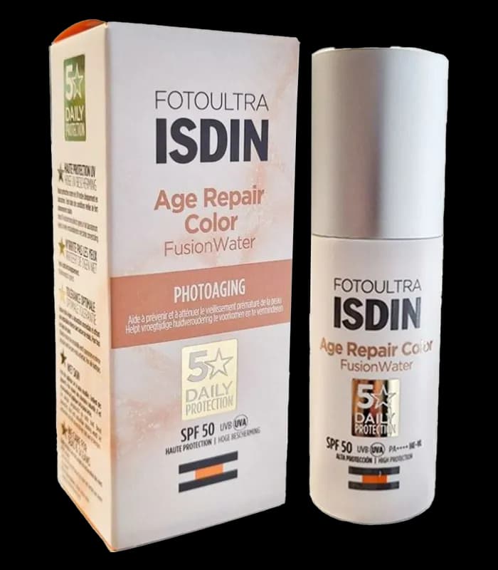 ضد آفتاب تقویت‌کننده کلاژن ایزدین مدل Age Repair با SPF50 و PA++++ حجم 50 میلی‌لیتر
