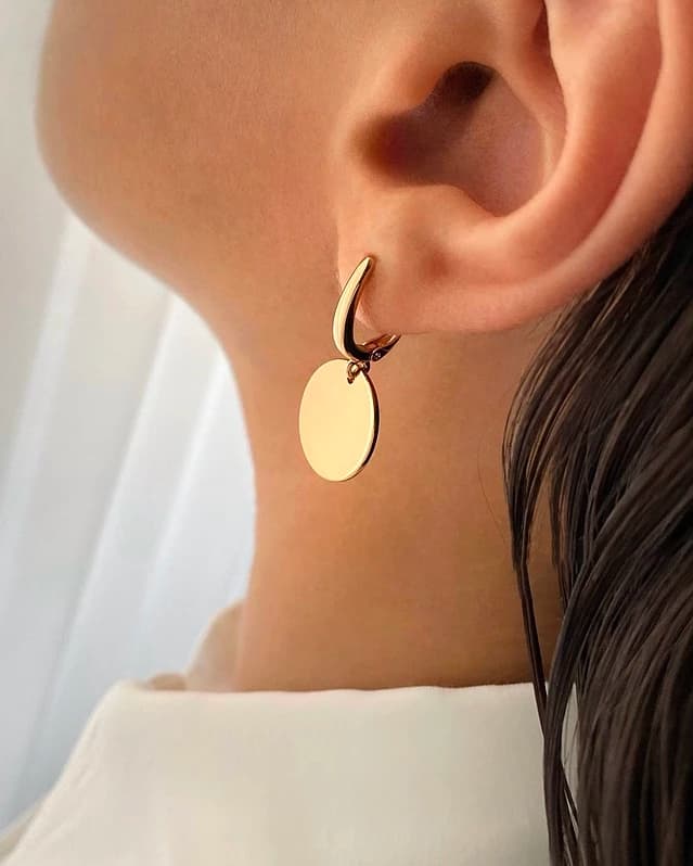گوشواره آینه ای سکه ژوپینگ — تصویر ۳