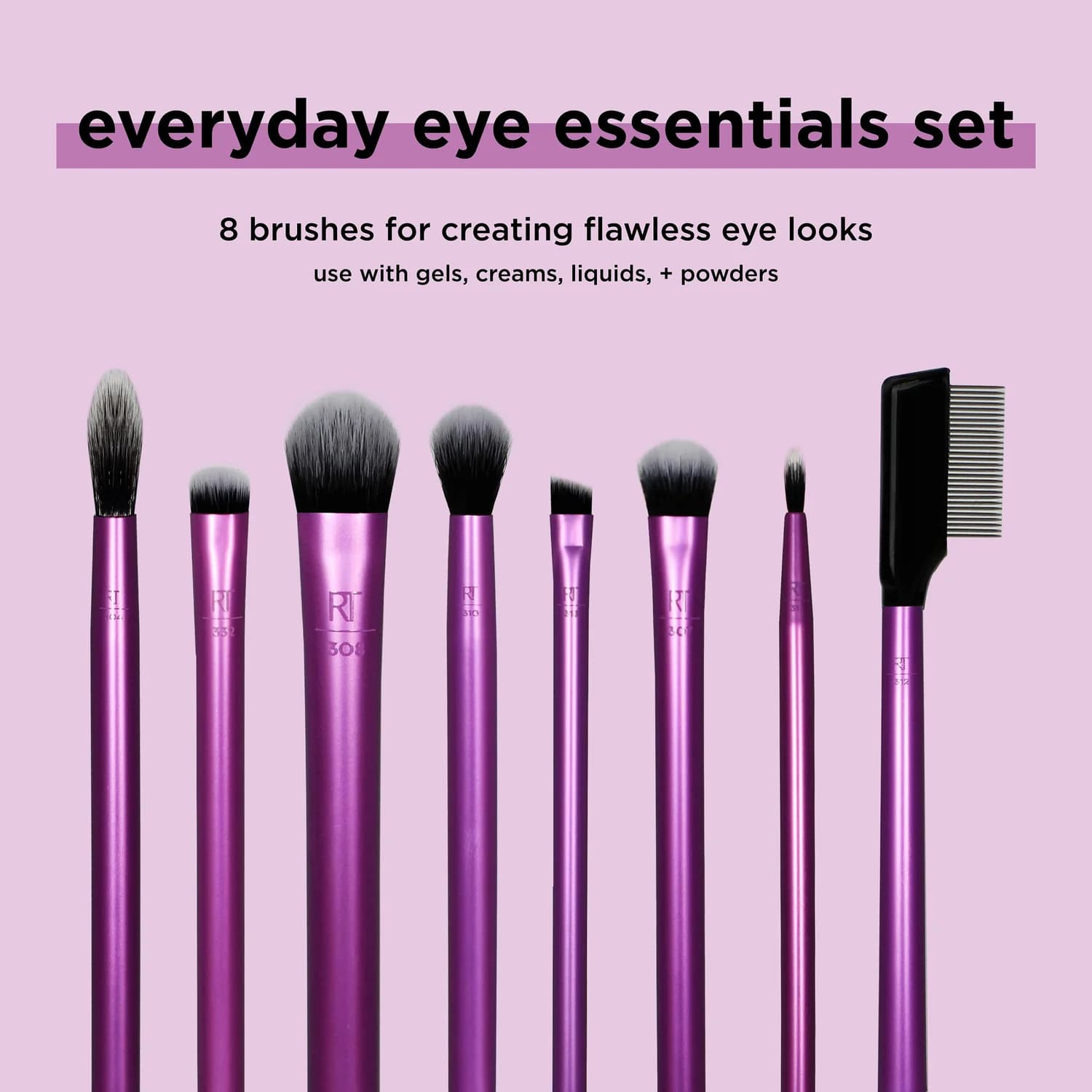 ست براش ۸ تکه آرایش چشم ریل تکنیک مدل Everyday Eye Essentials — تصویر ۶