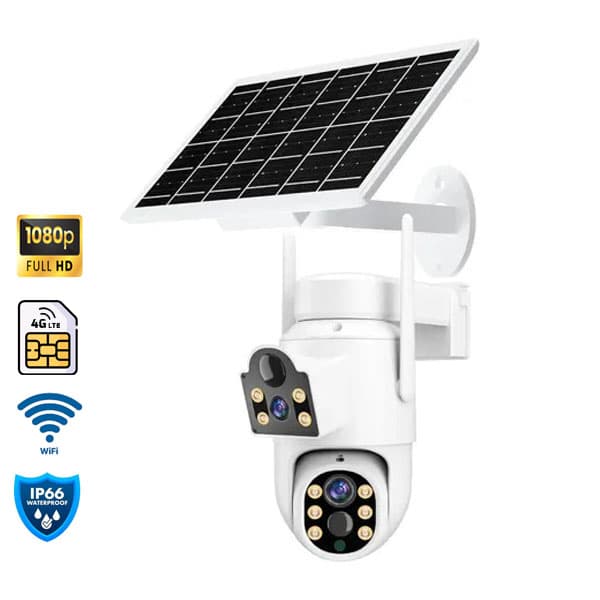 دوربین سیم کارتی خورشیدی حرفه ای HD برند جورتا مدل JORTAN JT-9683 | دید در شب رنگی و ضد آب+ (گارانتی طلایی)