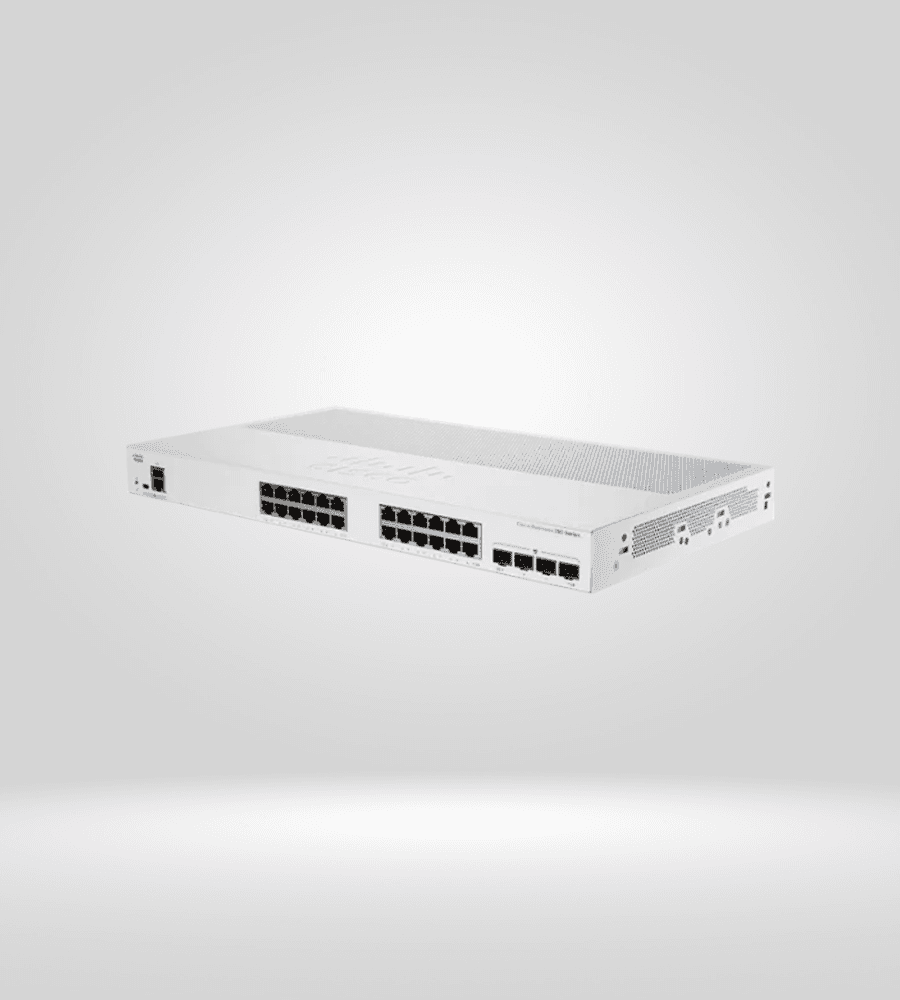 سوئیچ شبکه 24 پورت PoE سیسکو CBS350-24P-4G — تصویر ۲
