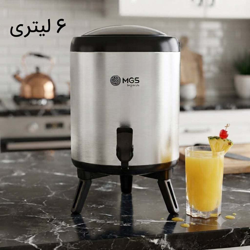 کلمن 6 لیتری استیل پایه دار MGS-2010