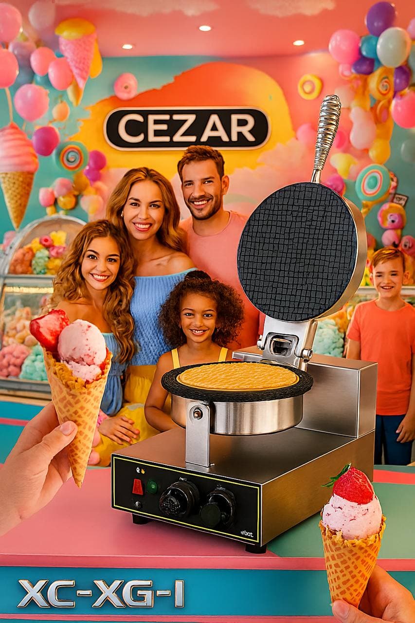 وافل‌ساز نان بستنی سزار (Cezar)