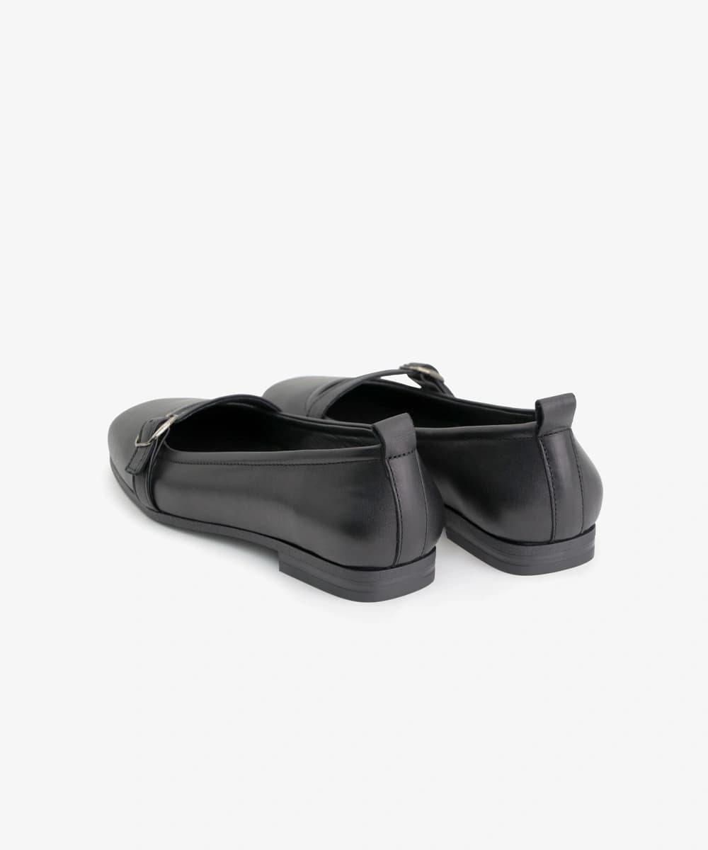 کفش مری جین تخت چرم طبیعی زنانه مدل 201169 — تصویر ۳
