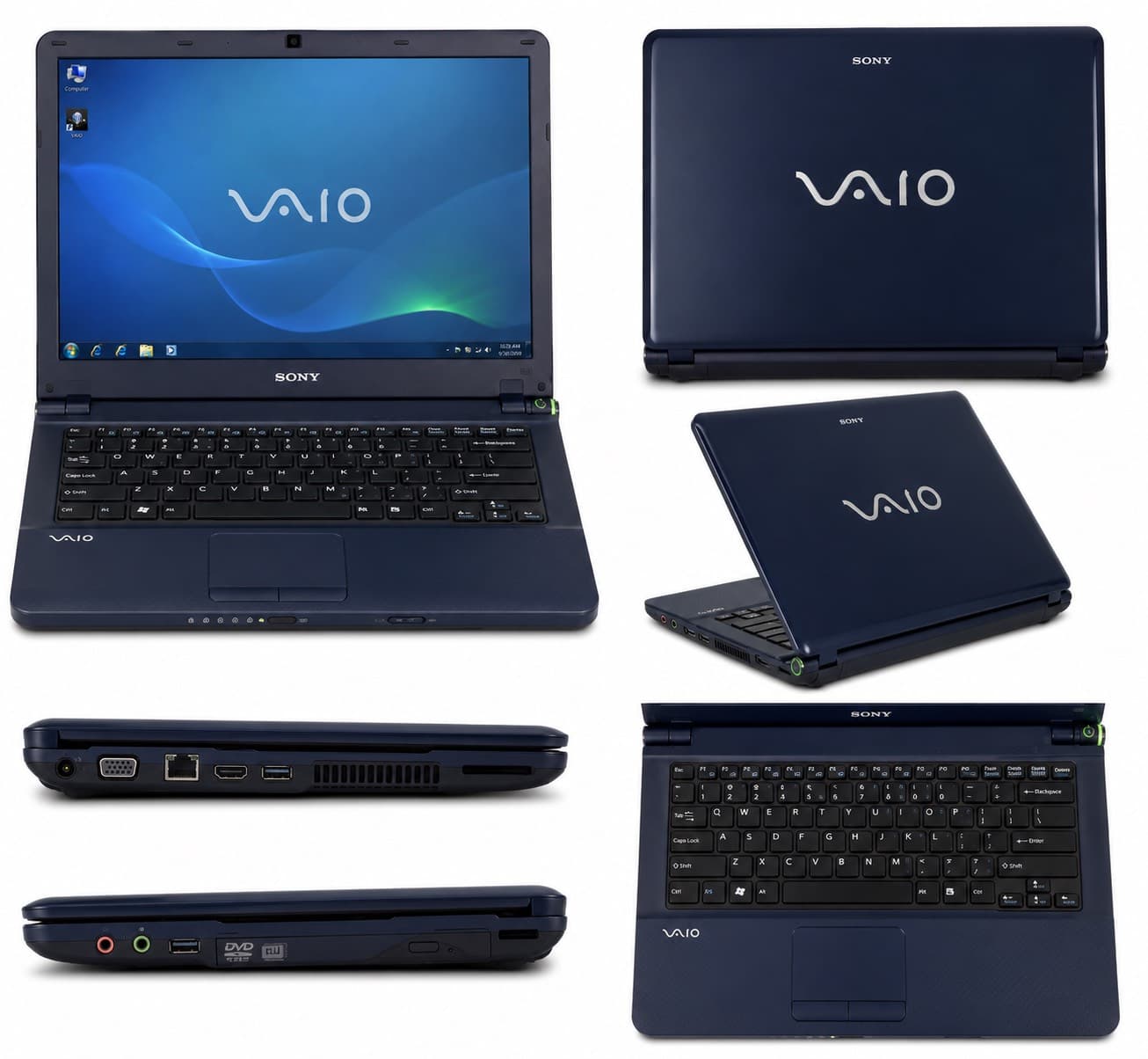 لپ تاپ 14 اینچی استوک سونی مدل SONY WAIO PCG-5S2L -CORE 2 duo 4GB ddr3 250GB hdd — تصویر ۳